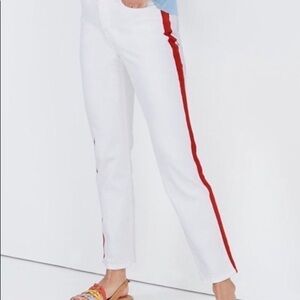 Madewell Stovepipe Jeans Tile White Tuxedo Stripe